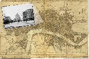 Map of London, noting the location of the London Trumpet's office building.