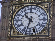 Size comparison against the face of Big Ben.