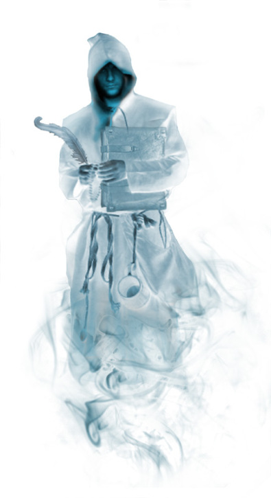 Image of a ghostly scholar